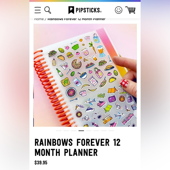 Pipsticks 12 Month Rainbow Planner 🌈 undated monthly planner ⚡️ - Picture 4 of 11